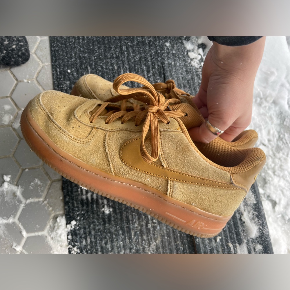 Nike Suede Platform AirForce 1 Sneakers - Picture 3 of 7